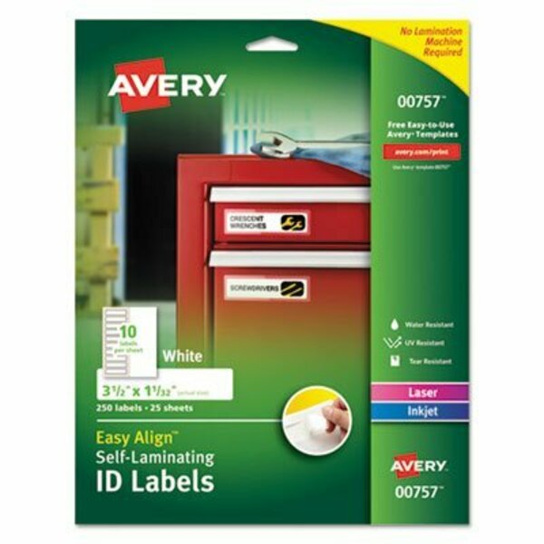Avery Dennison LABEL, SELF LAMNTNG, ID, WH 00757